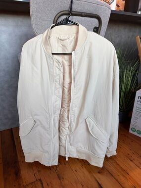 Oversized Cream Bomber Jacket - Florence by Mills